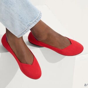 Rothy's The Flat Bright Red 7.5 Comfort Recycled Closet Staple Spring Slip On